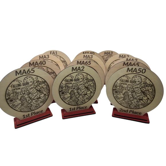 Laser Engraved Mini Trophies Custom Sports Plaque Customizable Wood Trophy Gift - Picture 1 of 2